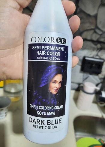 Color Up Yarı Kalıcı Koyu Mavi Saç Boyası kaliteli - Görsel 3
