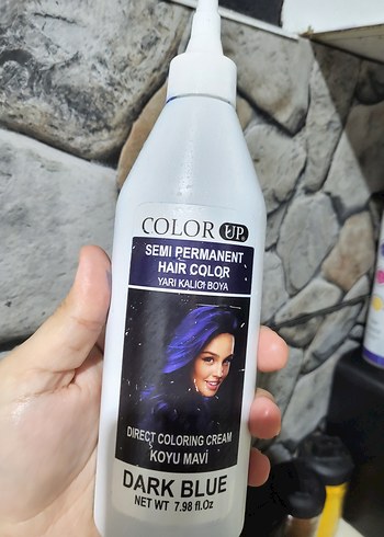 Color Up Yarı Kalıcı Koyu Mavi Saç Boyası kaliteli - Görsel 2