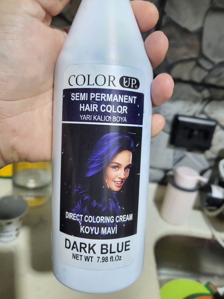 Color Up Yarı Kalıcı Koyu Mavi Saç Boyası kaliteli - Görsel 3