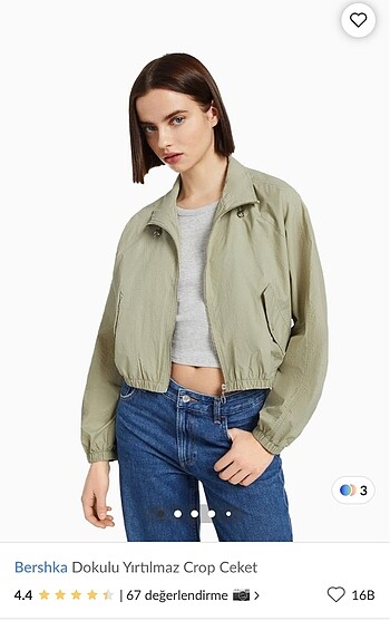 BERSHKA crop ceket