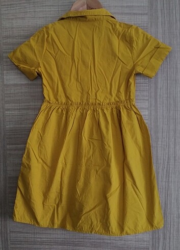 6 Yaş Beden Sarı kız çocuk elbise 6-7 yaş