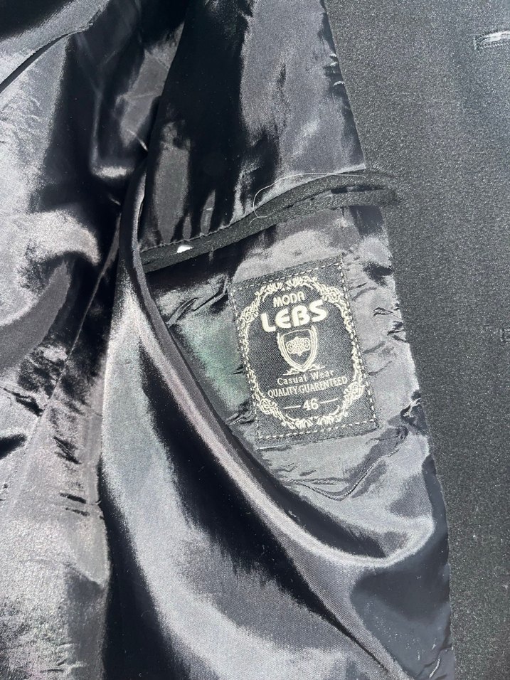 Siyah Süet Düğmeli Erkek Kaban - Görsel 2