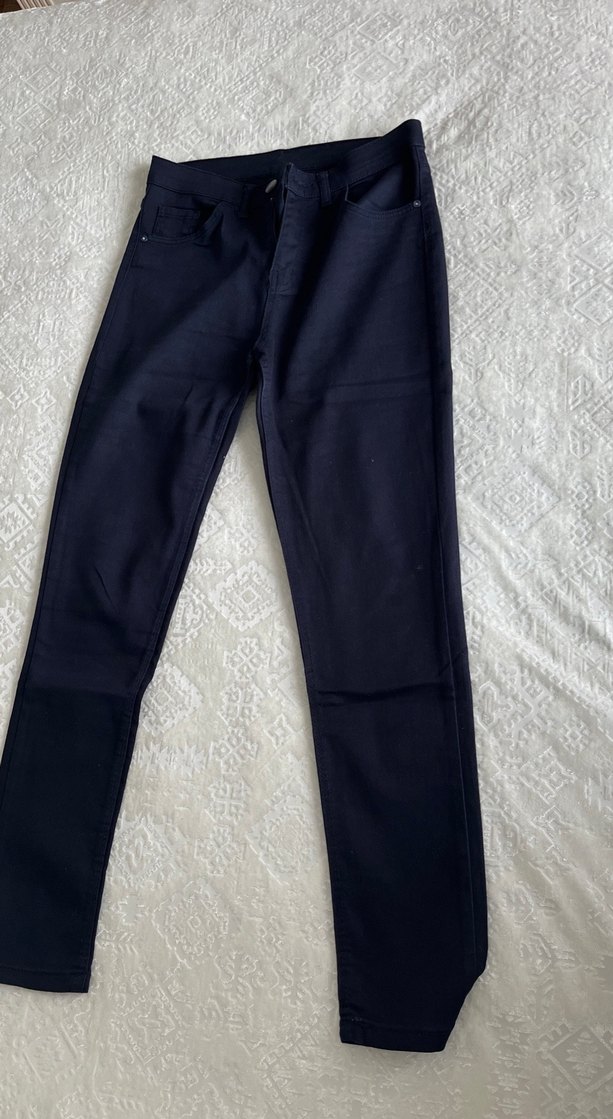 Kadın lacivert Denim Regular Fit Pantolon - Görsel 2