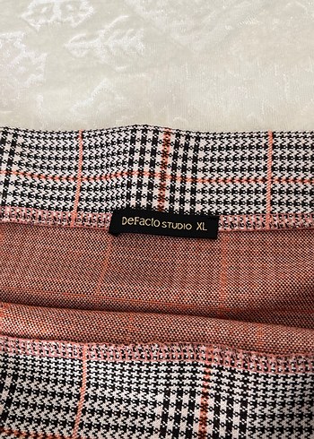 Düğmeli Ekose Midi Etek - Görsel 2