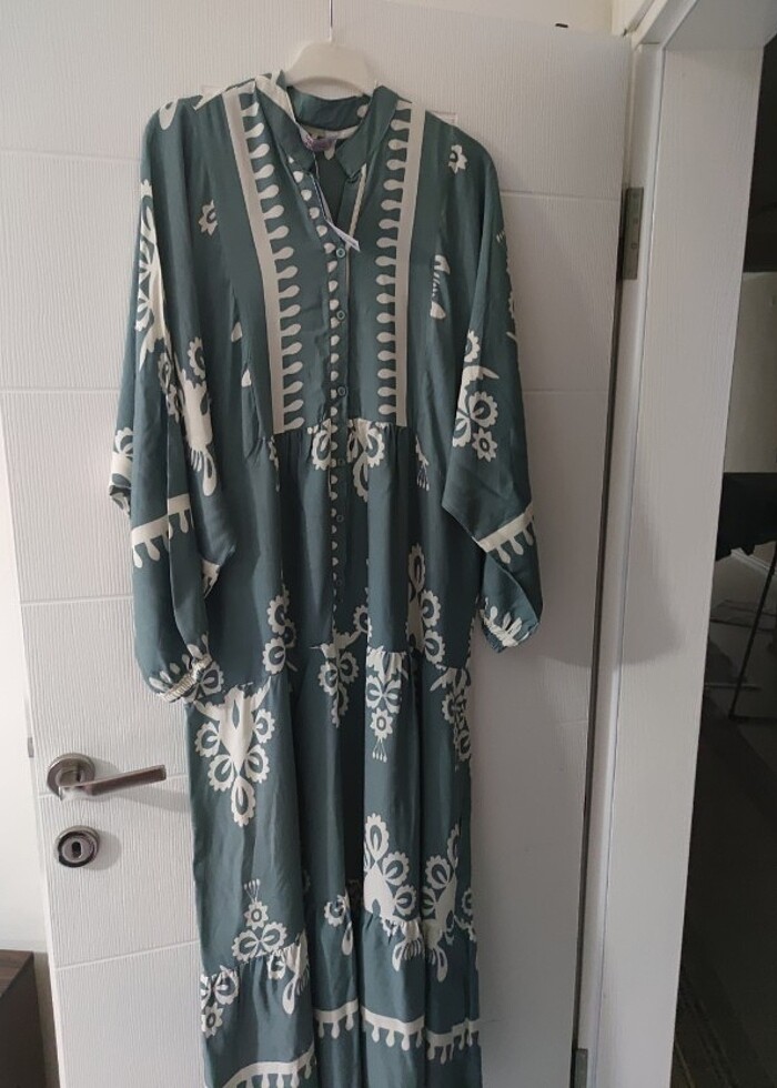 52 beden tesettür elbise Yeni etiketli ürün - Görsel 2