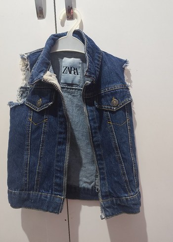 kız çocuk Mavi Kot Yelek - Zara - Görsel 2