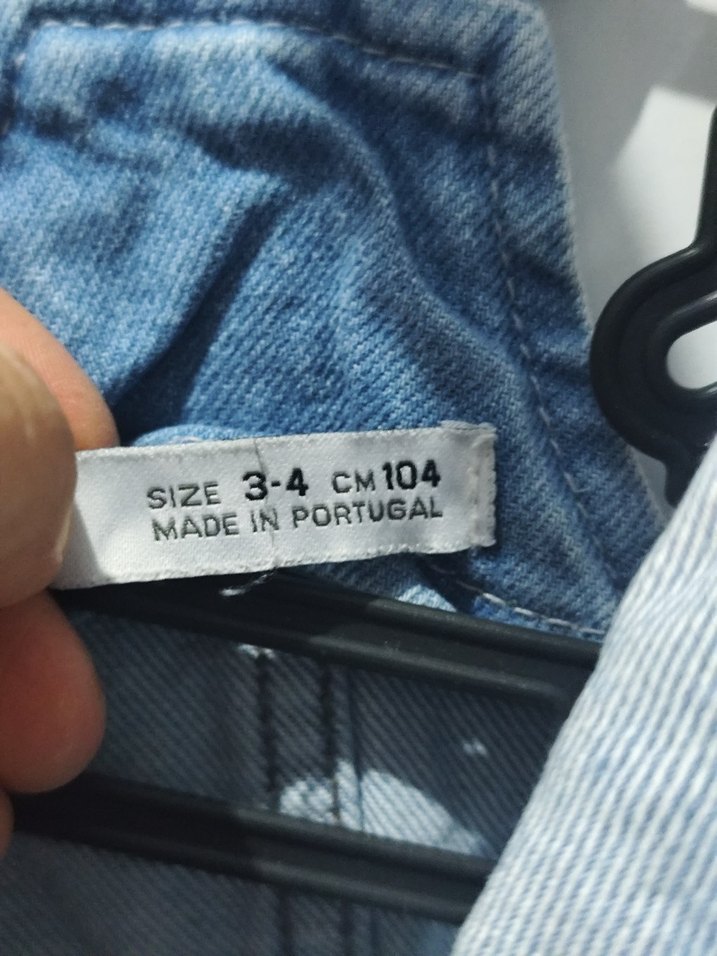 Kızlar için Mavi Denim Askılı Bol Tulum - Görsel 3