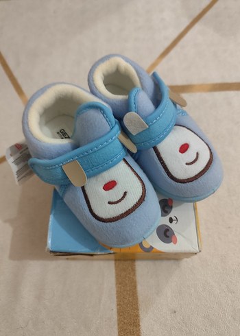 Mavi Nakışlı Erkek Bebek İlk Adım Ayakkabısı - Görsel 4