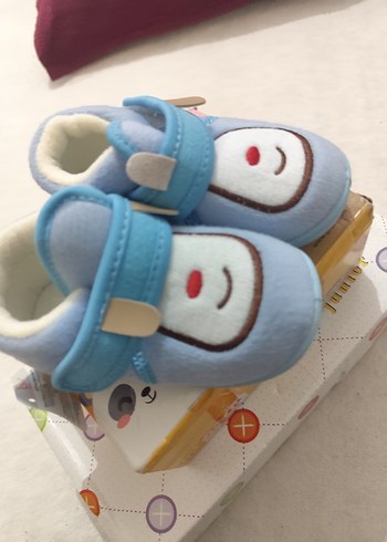 Mavi Nakışlı Erkek Bebek İlk Adım Ayakkabısı - Görsel 5