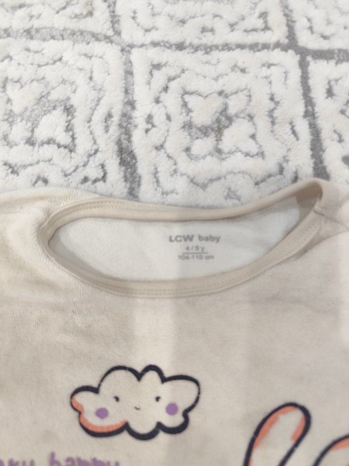 Pembe Örme Baskılı Bebek Kız Takımı - Görsel 3