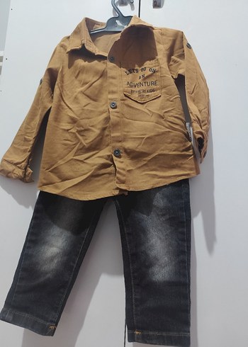 Kahverengi Denim Bebek Erkek Takım - Görsel 3