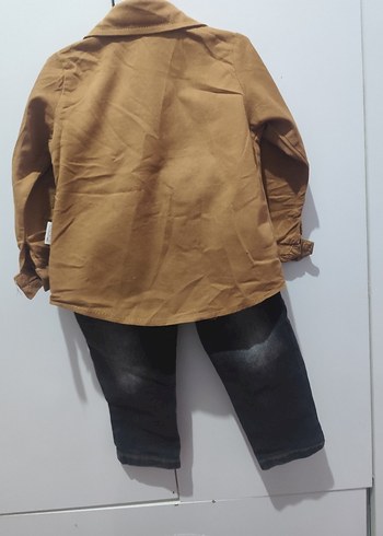 Kahverengi Denim Bebek Erkek Takım - Görsel 4