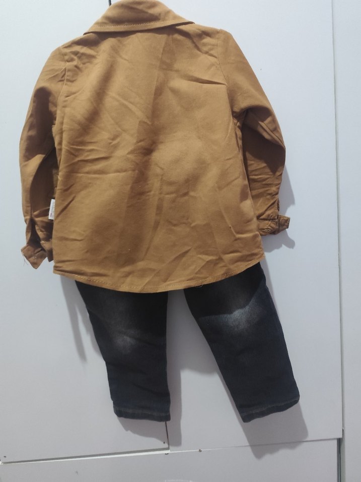 Kahverengi Denim Bebek Erkek Takım - Görsel 4