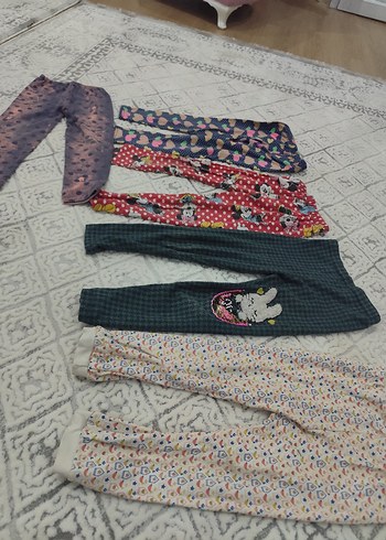 Çok Renkli Desenli Kız Taytları - Görsel 2