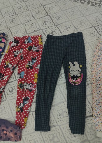 Çok Renkli Desenli Kız Taytları - Görsel 4