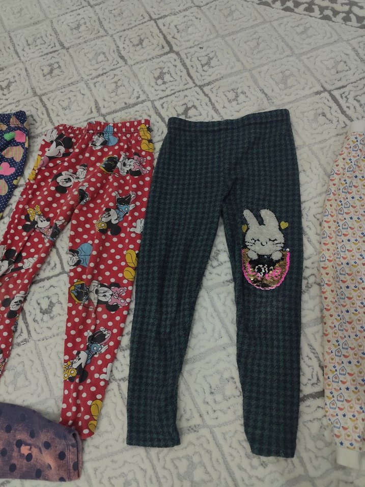 Çok Renkli Desenli Kız Taytları - Görsel 4