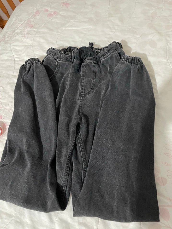 Kemerli Siyah Kadın Boyfriend Denim Pantolon - Görsel 5