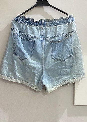 Buz Mavisi Kot Şort - Görsel 2