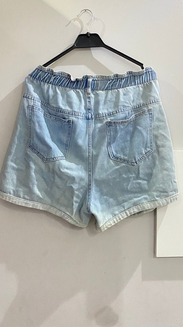 Buz Mavisi Kot Şort - Görsel 2