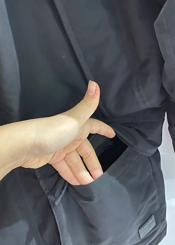 Siyah Erkek Mont - Görsel 5