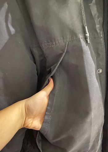 Siyah Erkek Mont - Görsel 4