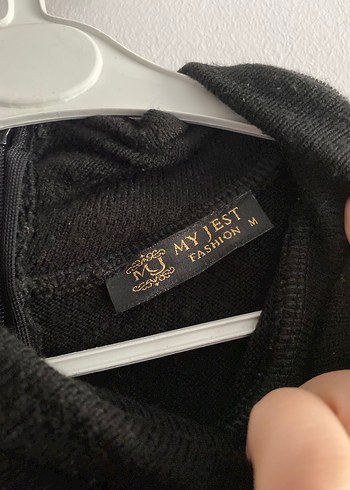 Siyah balıkçı yaka elbise - Görsel 4