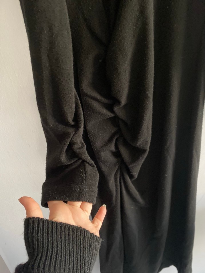 Siyah balıkçı yaka elbise - Görsel 5