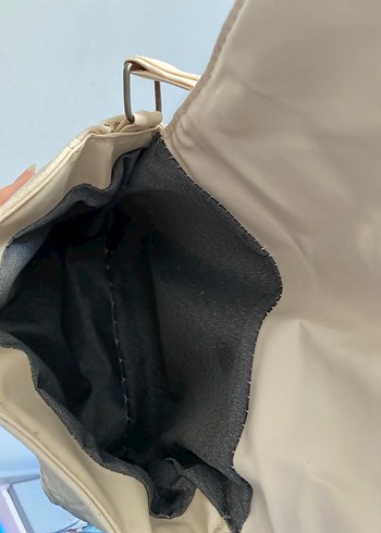 Bej Kadın Tokalı Omuz Çantası - Görsel 5