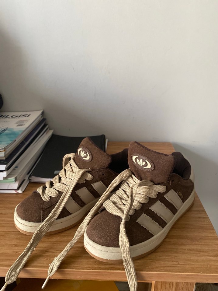 Kahverengi Süet Kadın Spor Ayakkabısı - Görsel 3