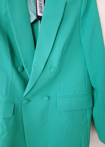 Trendyol & Milla Trendyol Yeşil Düğmeli Kadın Blazer Ceket