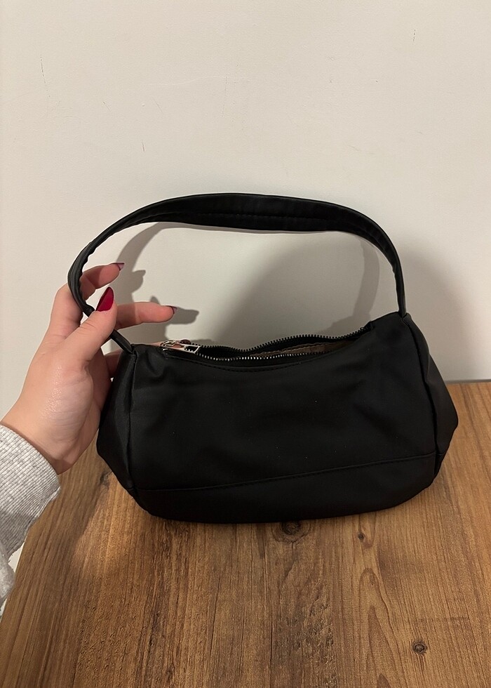Siyah baget el çantası - Görsel 2