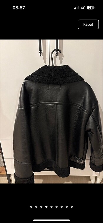 s Beden Stradivarius suni yünlü biker ceket