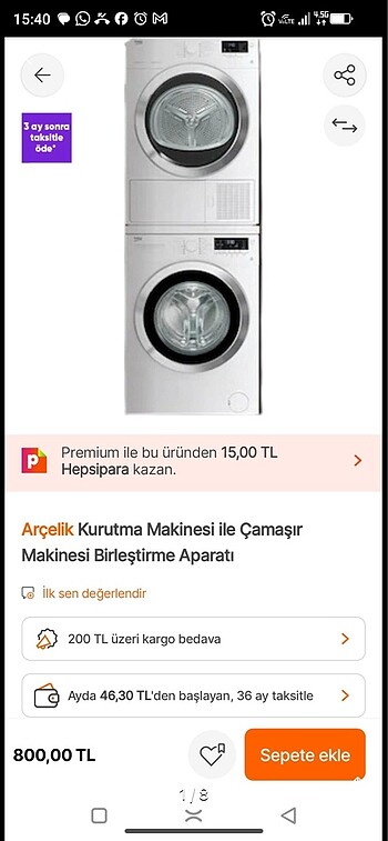 Çamaşır makinesi ve kurutma makinesi birleştirme aparatı.