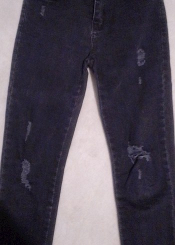 xs Beden siyah Renk Siyah Bol Kesim Kadın Denim Pantolon