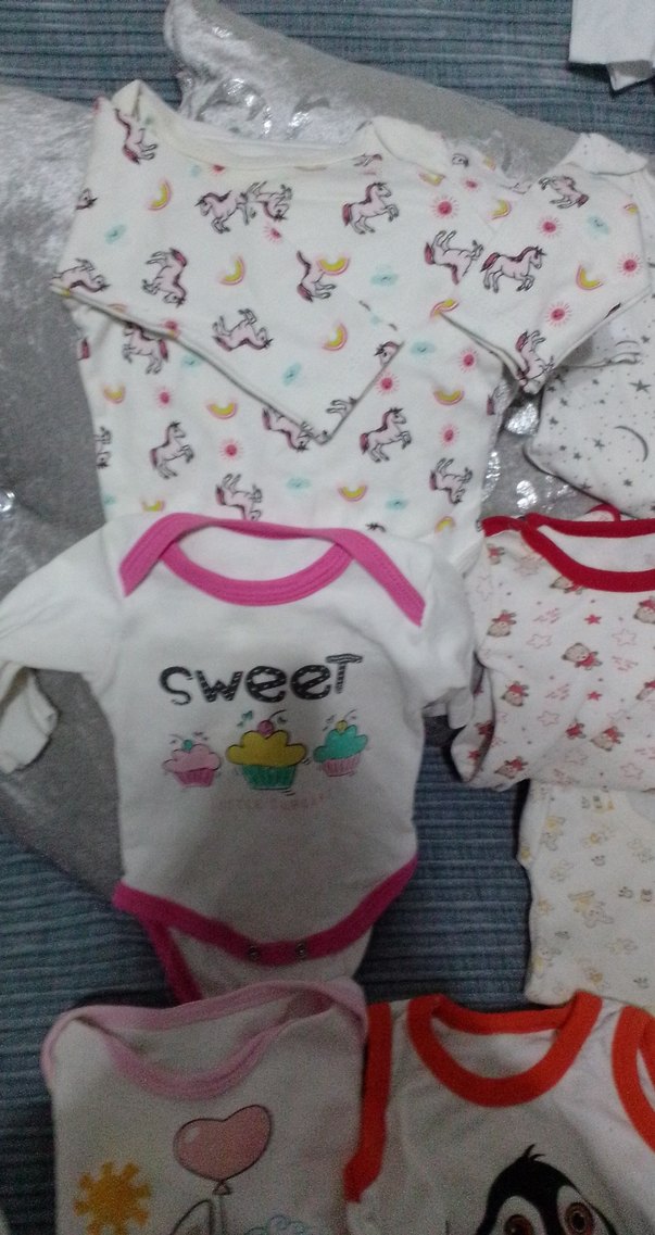 Renkli Baskılı Kısa uzun kollu karışık bady - Görsel 2