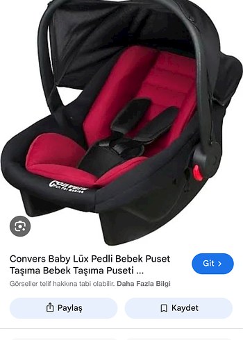 Kırmızı Pedli Bebek Oto Koltuğu