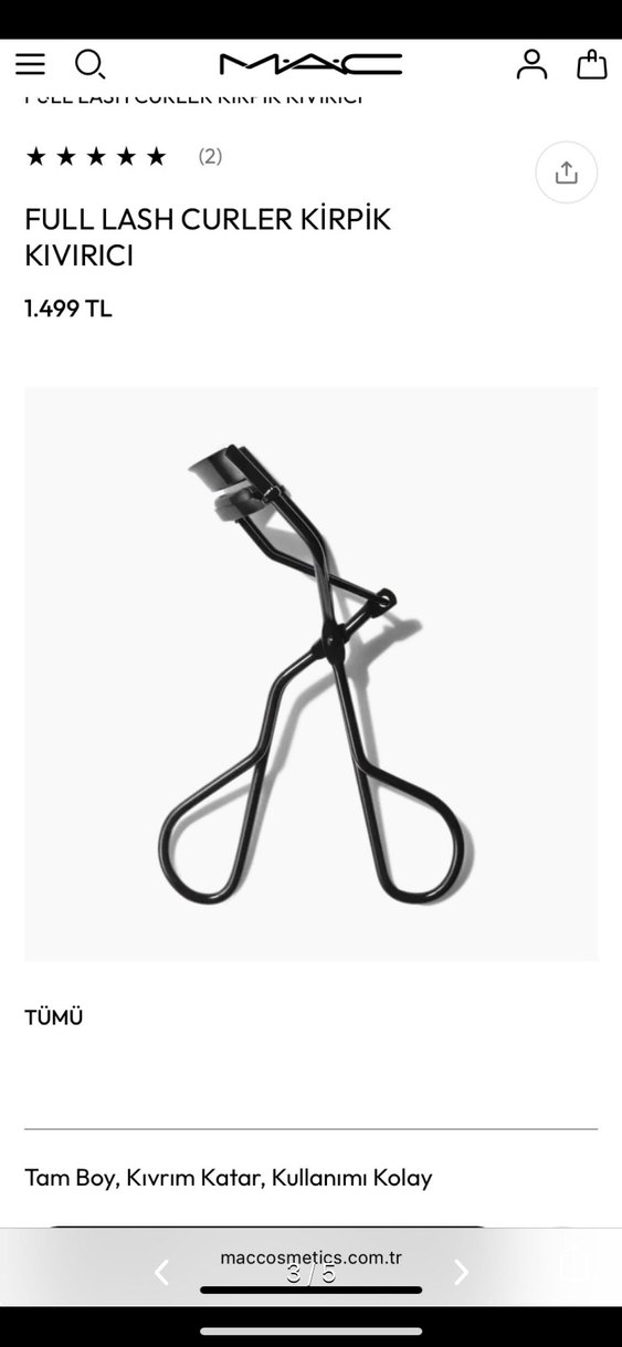 MAC Siyah Kirpik Kıvırıcı - Görsel 3
