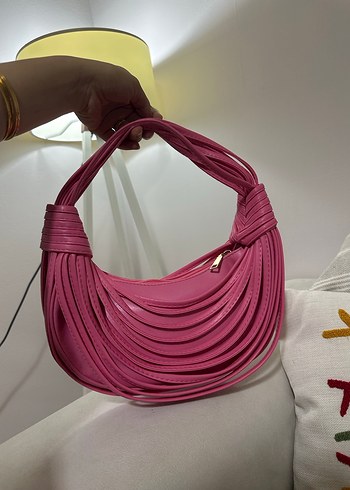 Pembe Pileli Kadın Çanta - Görsel 2