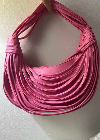 Pembe Pileli Kadın Çanta - Görsel 4