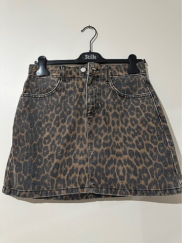 Leopar kot mini etek