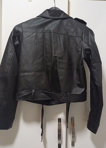 Siyah Deri Kemerli  Ceket - Görsel 2