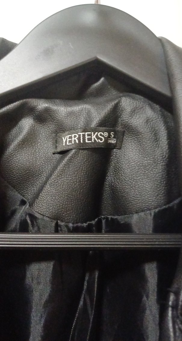 Siyah Deri Kemerli  Ceket - Görsel 4