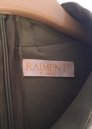 Uzun Kollu, Yüksek Yakalı Haki Uzun Elbise - Görsel 10