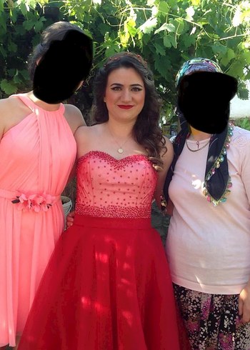 Nişanlık KINALIK Straplez Uzun Abiye Elbise - Görsel 4