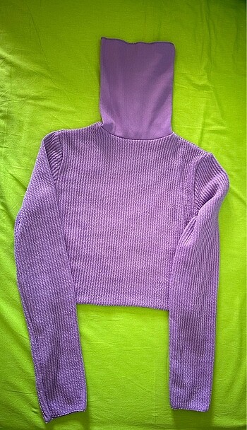 Crop lila kazak/bluz