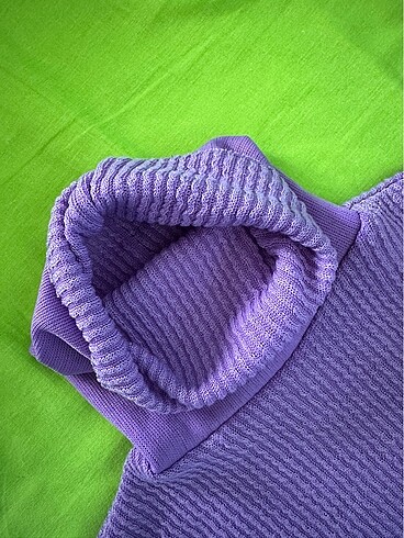 Diğer Crop lila kazak/bluz