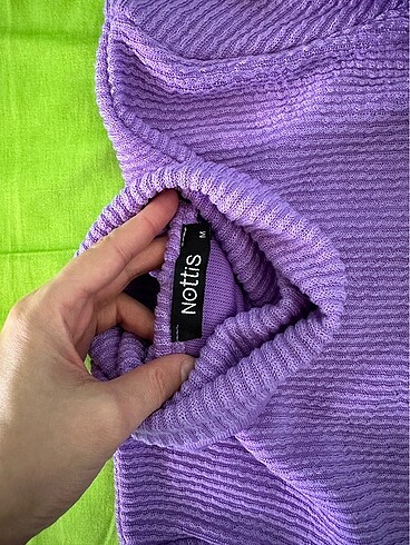 m Beden mor Renk Crop lila kazak/bluz