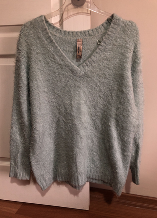 Pull and Bear Su yesili kazak 