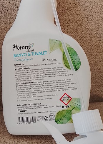 Diğer Homme Banyo & Tuvalet Temizleyici 750 ml