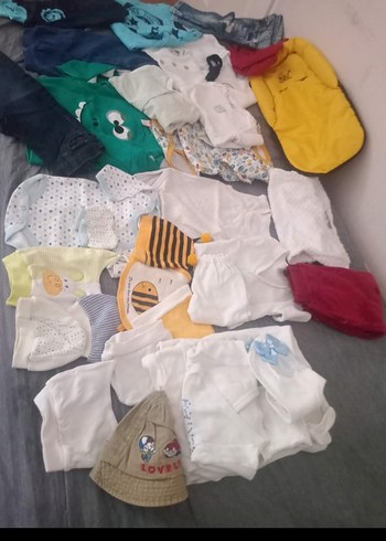 LC Waikiki Bebek Erkek Kıyafet Seti Beyaz ve Renkli